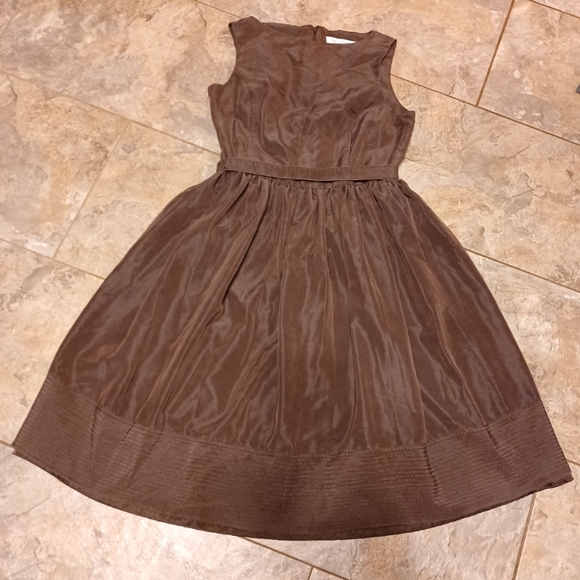 Isaac Mizrahi Dresses & Skirts - Isaac Mizrahi Target Brown Taffeta Sleeveless Cocktail Formal Dress 8